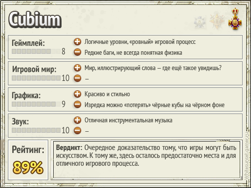 Cubium - «Картина жизни». Обзор игры